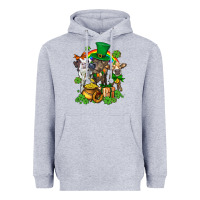 Heather Grey little cows and st patricks party Heavyweight Hoodie - AdoDesignShop
