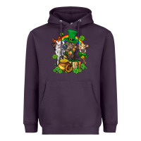 Plum little cows and st patricks party Heavyweight Hoodie - AdoDesignShop