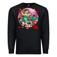 Black cupid with arrows and stars Premium Sweatshirt - AdoDesignShop