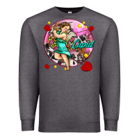 Charcoal Heather cupid with arrows and stars Premium Sweatshirt - AdoDesignShop