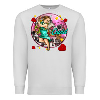 Dove Grey cupid with arrows and stars Premium Sweatshirt - AdoDesignShop