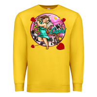 Lemon cupid with arrows and stars Premium Sweatshirt - AdoDesignShop