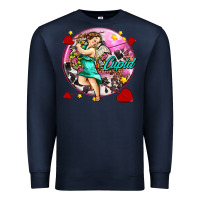 Navy cupid with arrows and stars Premium Sweatshirt - AdoDesignShop