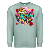 Seafoam cupid with arrows and stars Premium Sweatshirt - AdoDesignShop