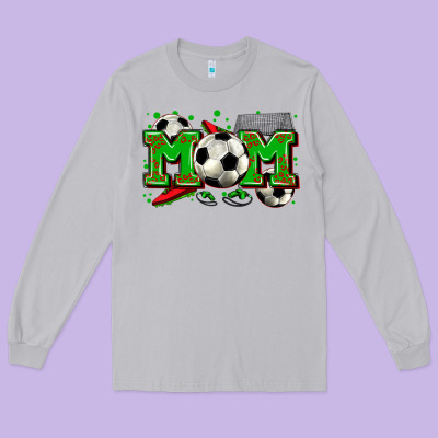Mom Soccer Long Sleeve Tee Designed By Zillion Design Studio