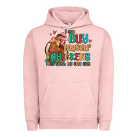 Pigment Salmon i can buy myself chickens i can hatch my own eggs Urban Hoodie - MaliasSmallBusiness