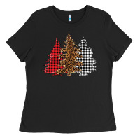 Black christmas trees Ladies Tee - BarkalooDesign