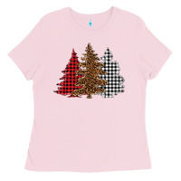 Bubblegum Pink christmas trees Ladies Tee - BarkalooDesign