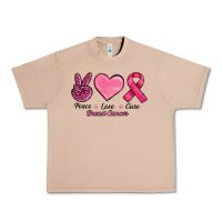 Burro Peace Love Cure Cancer Urban Heavy Tee - RanaPortraitStore