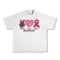 Lunar Rock Peace Love Cure Cancer Urban Heavy Tee - RanaPortraitStore
