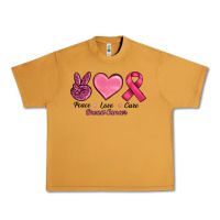 Peanut Butter Peace Love Cure Cancer Urban Heavy Tee - RanaPortraitStore
