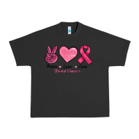 Pigment Black Peace Love Cure Cancer Urban Heavy Tee - RanaPortraitStore