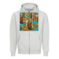 Dove Grey western boots and hat seamless pattern Zipper Hoodie - HRA Design Shop