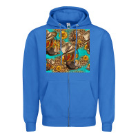 True Royal western boots and hat seamless pattern Zipper Hoodie - HRA Design Shop