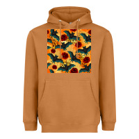 Meerkat halloween bat and roses seamless pattern Heavyweight Hoodie - BundleAndBundleShop