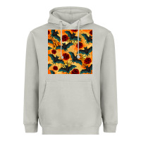 Moon Dust halloween bat and roses seamless pattern Heavyweight Hoodie - BundleAndBundleShop