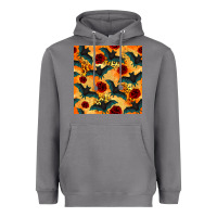 Storm halloween bat and roses seamless pattern Heavyweight Hoodie - BundleAndBundleShop