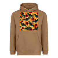 Toasted Coconut halloween bat and roses seamless pattern Heavyweight Hoodie - BundleAndBundleShop
