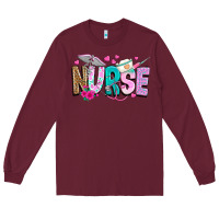 Burgundy nurse Long Sleeve Tee - texasbilliewilder