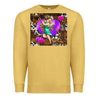 Antique Gold cupid and heart Premium Sweatshirt - AdoDesignShop