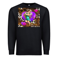 Black cupid and heart Premium Sweatshirt - AdoDesignShop