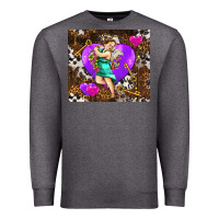 Charcoal Heather cupid and heart Premium Sweatshirt - AdoDesignShop