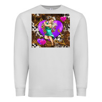 Dove Grey cupid and heart Premium Sweatshirt - AdoDesignShop