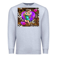 Heather Grey cupid and heart Premium Sweatshirt - AdoDesignShop