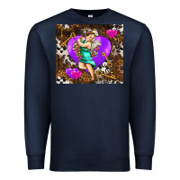 Navy cupid and heart Premium Sweatshirt - AdoDesignShop