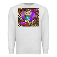 Oatmeal Heather cupid and heart Premium Sweatshirt - AdoDesignShop
