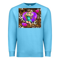 Ocean Blue cupid and heart Premium Sweatshirt - AdoDesignShop
