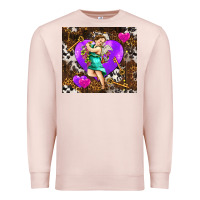 Pale Pink cupid and heart Premium Sweatshirt - AdoDesignShop