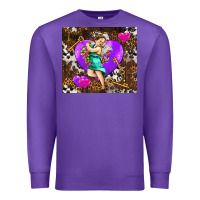 Purple cupid and heart Premium Sweatshirt - AdoDesignShop