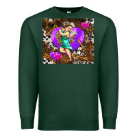 Sports Green cupid and heart Premium Sweatshirt - AdoDesignShop