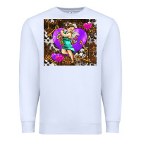 White cupid and heart Premium Sweatshirt - AdoDesignShop