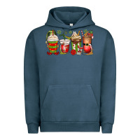 Pigment Midnight Navy elf coffee cups Urban Hoodie - MaliasSmallBusiness