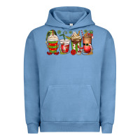 Pigment Pebble Blue elf coffee cups Urban Hoodie - MaliasSmallBusiness