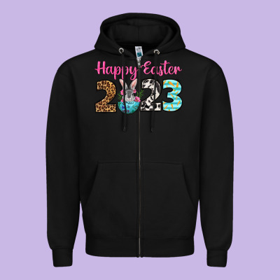 Happy Easter 2023 Easter Day Zipper Hoodie Designed By Neo Western