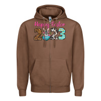 Chestnut Happy Easter 2023 Easter Day Zipper Hoodie - Neo Western