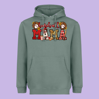 Baseball Mama Heavyweight Hoodie Designed By Jasminsmagicworld