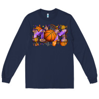 Navy mom basketball Long Sleeve Tee - Zillion Design Studio