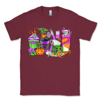 Burgundy Halloween Nurse Coffee Cups Classic Tee - texasbilliewilder