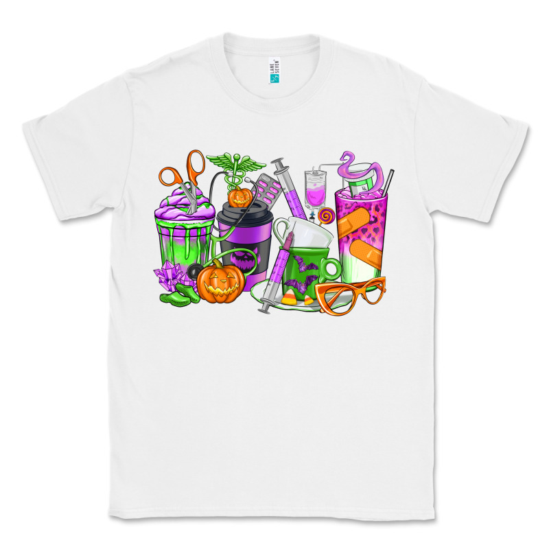 Halloween Nurse Coffee Cups Classic Tee by texasbilliewilder | Teevron