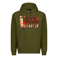 Army Green little miss 100 days smarter Premium Hoodie - MaliasSmallBusiness