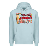 Blue Mist little miss 100 days smarter Premium Hoodie - MaliasSmallBusiness