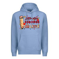 Colony Blue little miss 100 days smarter Premium Hoodie - MaliasSmallBusiness