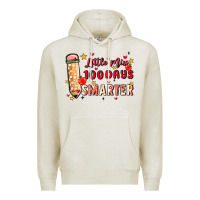 Oatmeal Heather little miss 100 days smarter Premium Hoodie - MaliasSmallBusiness