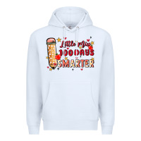 White little miss 100 days smarter Premium Hoodie - MaliasSmallBusiness