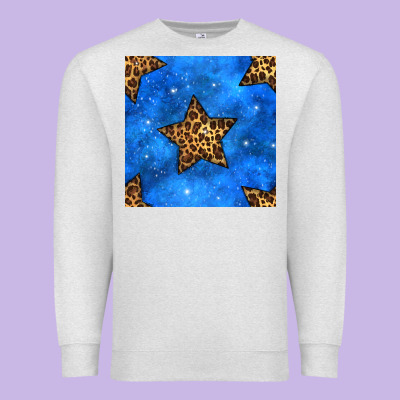 4th Of July Leopard Stars Seamless Pattern Premium Sweatshirt Designed By Bundleandbundleshop