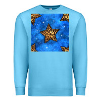 Ocean Blue 4th of july leopard stars seamless pattern Premium Sweatshirt - BundleAndBundleShop